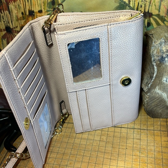 Steve Madden Shoulder Bag or Clutch w Pink Quilted Faux Leather Detachable Strap - Picture 6 of 17